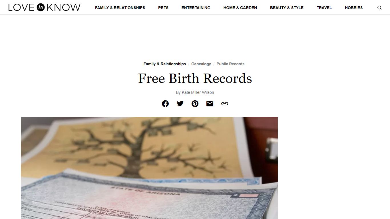 Free Birth Records | LoveToKnow